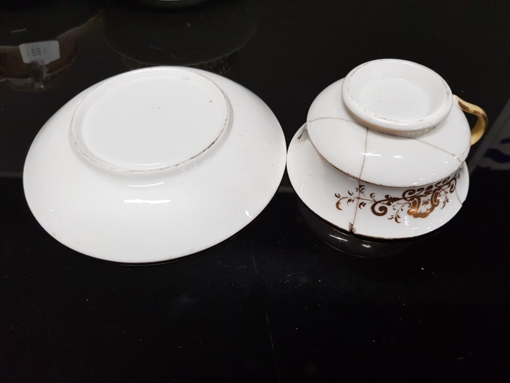 FIVE 19TH CENTURY TEA CUPS AND SAUCERS COPELAND AND GARRETT BLOOR DERBY ETC - Image 4 of 4