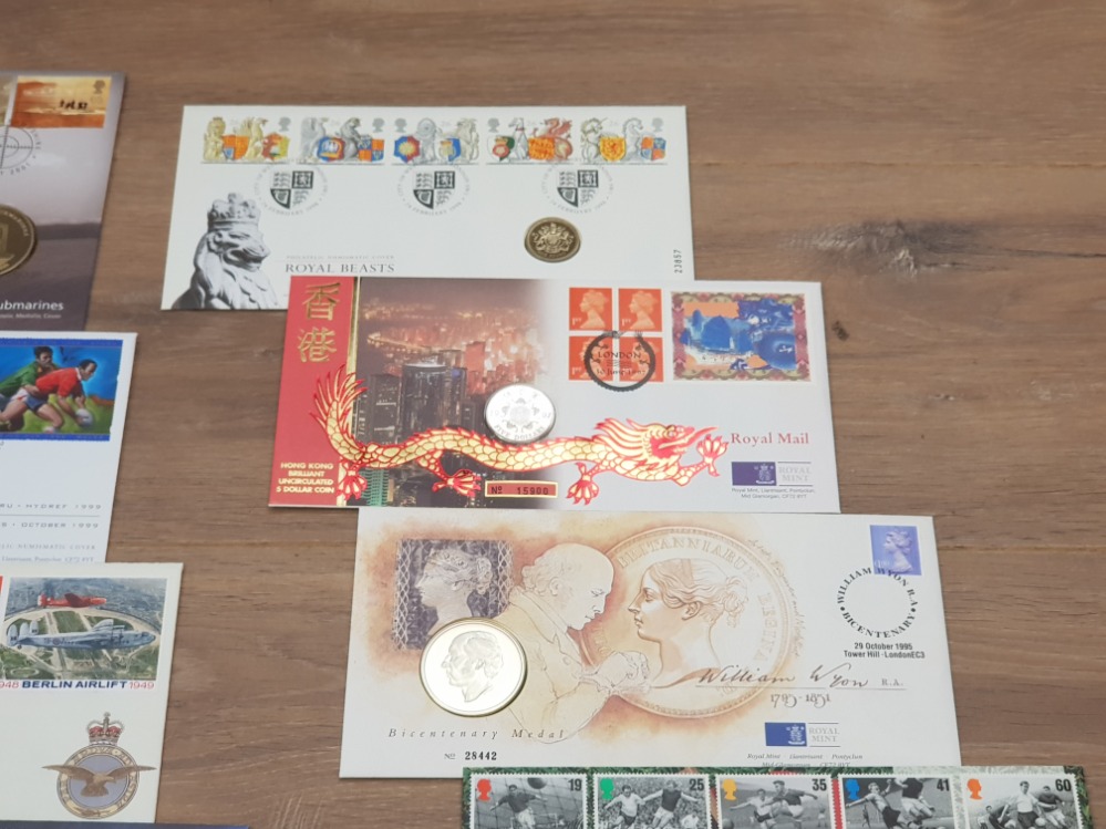 STAMP COIN COVERS X 16 DIFFERENT ALL ROYAL MAIL MINT ISSUES MAINLY 1990S - Image 3 of 3