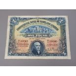 COMMERCIAL BANK OF SCOTLAND LTD 1 POUND BANKNOTE DATED 31-10-1924, SERIES 22/A 226565, PICK S327A,