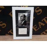 FRAMED PABLO NERUDA, 1904-1973 AUTOGRAPH, POET AND LATER SENATOR FOR THE CHILEAN COMMUNIST PARTY,
