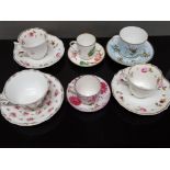 SIX 19TH CENTURY TEA CUPS AND SAUCERS TO INCLUDE GARRETT AND COPELAND SUNDERLAND LUSTRE ETC