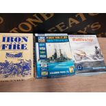 3 BOXED VINTAGE WARGAMES INCLUDES IRON AND FIRE THE AMERICAN CIVIL WAR, GREAT WAR AT SEA