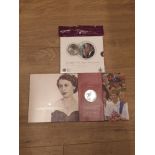 2011 ROYAL MINT THE OFFICIAL UK ROYAL WEDDING COIN TOGETHER WITH 2002 QUEENS GOLDEN JUBILEE £5