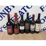 6 MISCELLANEOUS BOTTLES OF ALCOHOL TO INCLUDE ROCCA FRENCH CONNECTION MERLOT ETC