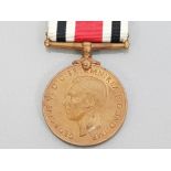 GEO VI SPECIAL CONSTABULARY POLICE LONG ORIGINAL SERVICE MEDAL WITH RIBBON