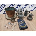 BOX OF SILVER PLATED ITEMS