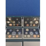 4 UK MINT PROOF YEAR SETS 1993 1994 1995 1996 ALL COMPLETE IN CASES OF ISSUE