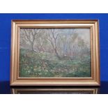 JOHN FALCONER SLATER 1857-1937 OIL ON CANVAS OF JESMOND DENE 35CMS X 25CMS