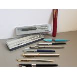 COLLECTION OF VARIOUS PENS INCLUDING PARKER