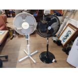 CLARKE AIR FAN IN BLACK TOGETHER WITH AIRTECH FAN IN WHITE