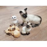 4 BESWICK CAT ORNAMENTS INC 1296 1886 1887 ETC