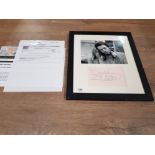 BEATLES INTEREST PAUL AND LINDA MCCARTNEY AUTOGRAPHS FRAMED WITH A PHOTOGRAPH OF THE TWO IN THE