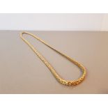 18CT GOLD FANCY TWO TONE NECKLET 14.3G SIZE 43CMS