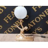 ART DECO STYLE LADY FIGURED TABLE LAMP