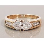 9CT GOLD CZ RING 2.2G SIZE M