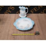 JAMES KENT STAFFORDSHIRE NURSERY WASH JUG AND BOWL