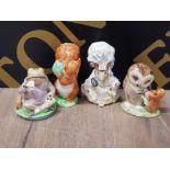 3 BESWICK PIECES FROM THE BEATRIX POTTER COLLECTION INCLUDES LADY MOUSE SQUIRREL NUTKIN JEREMY