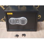 AS NEW SAFE IN BLACK WITH COORDINATION AND KEYS
