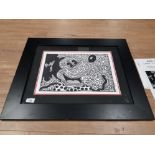 KEITH HARING (1958-1990) MICKEY MOUSE ORIGINAL FELT TIP DRAWING SIGNED AND DATED 82 29 X 41.5 WITH
