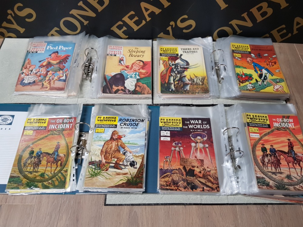 A SUBSTANTIAL AMOUNT OF CLASSICS JUNIORS AND CLASSICS ILLUSTRATED MAGAZINES INC ROBINSON CRUSOE