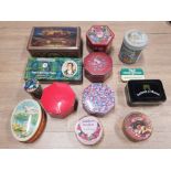 A LOT OF OLD AND NEW TINS INC FORTNUM AND MASON PATERSONS SHORTBREAD ETC