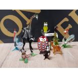 10 PIRELLI MURANO 1950S/60S HANDMADE GLASS ANIMAL'S