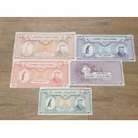 1979 UNCIRCULATED JASON ISLAND BANKNOTE SET INCLUDES 50P £1 £5 £10 £20 LENHILL AND PENGUIN IMAGES