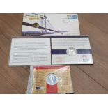 2003 JERSEY ROYAL NAVEL £5 CROWN PACK COLOURED ENSIGN UNC TOGETHER WITH A ROYAL MINT 2007 SOLOMON
