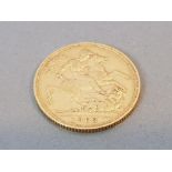 22CT GOLD 1903 FULL SOVEREIGN COIN