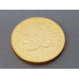 22CT GOLD 1OZ CANADIAN 2011 FIFTY DOLLAR COIN