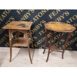 THREE 19TH CENTURY AND LATER OCCASIONAL TABLES ONE CONVERTED