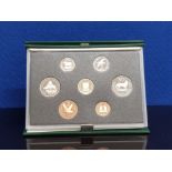 COINS FALKLAND ISLANDS 1987 PROOF SET OF 7 COINS COMPLETE IN ORIGINAL CASE WITH CERTIFICATE