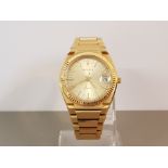 ROLEX 5100 TEXANO LIMITED EDITION 18CT GOLD WATCH. A VERY RARE 1970S ROLEX IN MINT CONDITION