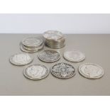 16 X SILVER .500 TWO SHILLING COINS 1920-46