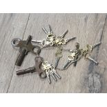 15 CLOCK AND POCKET WATCH KEYS