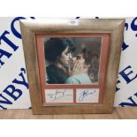 TOM CRUISE AND PENELOPE CRUZ AUTOGRAPHS TOGETHER WITH A PHOTO OF THEM FROM VANILLA SKY FRAMED