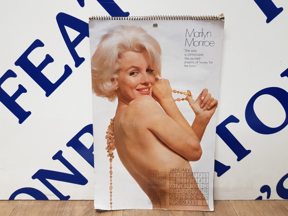 EXTREMEMLY RARE MARILYN MONROE VINTAGE CALENDAR VARIOUS POSES BY PHOTOGRAPHERS ANDRE DE DIENES