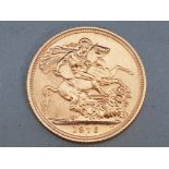 22CT GOLD 1976 FULL SOVEREIGN COIN