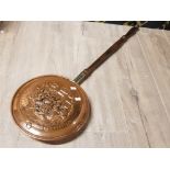 VINTAGE COPPER AND BRASS BED WARMING PAN