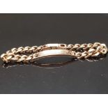 9CT GOLD ID BRACELET NOT ENGRAVED 19.9G