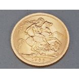 22CT GOLD 1966 FULL SOVEREIGN COIN