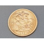 22CT GOLD 1968 FULL SOVEREIGN COIN