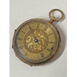 14K GOLD POCKET WATCH 34G