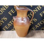 MASSIVE 22INCH THROWN STUDIO POTTERY SALT GLAZED JUG