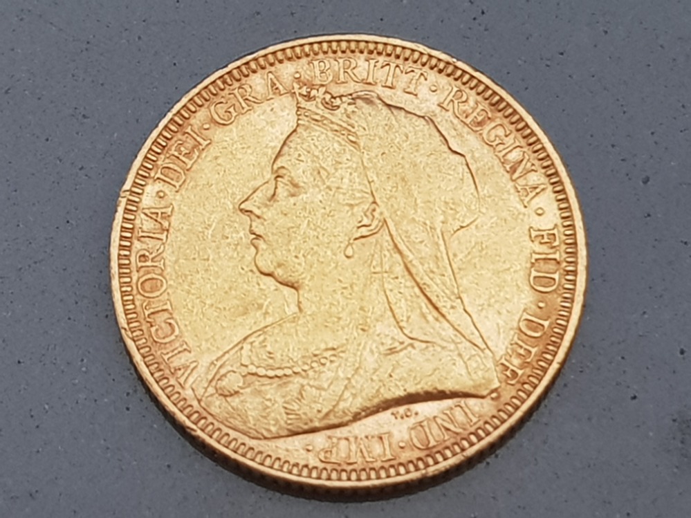 22CT GOLD 1894 FULL SOVEREIGN COIN - Image 2 of 2