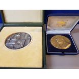 1966 CITY OF MADRID LARGE SILVER-BRONZE MEDAL BY THE MADRID MINT TOGETHER WITH THE VATICAN 2005