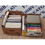 2 BOXES OF MISCELLANEOUS BOOKS INC ANCIENT EGYPT MILLERS ANTIQUE GUIDES ETC