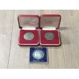 1969 APOLLO XI MAN'S FIRST LANDING ON THE MOON TOGETHER WITH 2 1984 OLYMPICS MEDALLIONS