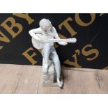 NAO BY LLADRO FIGURE OF A GIRL SITTING PLAYING A GUITAR 25CM