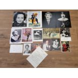 SELECTION OF THEATRE AND BALLET SIGNED POSTCARDS AND SLIGHTLY LARGER PHOTOS, A FEW A.L.S. AND T.L.